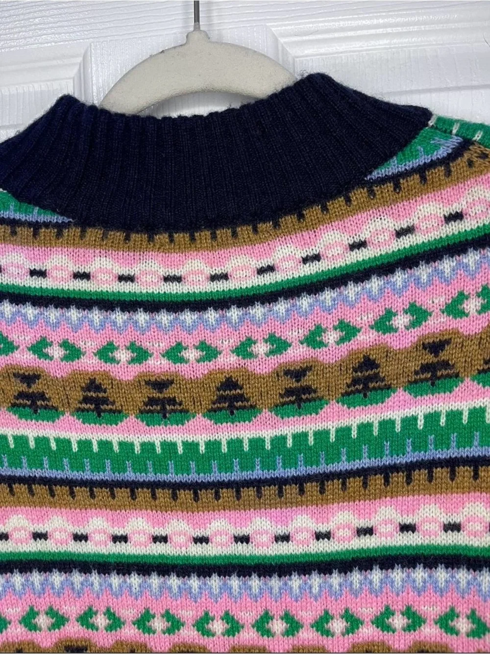 J.Crew Fair Isle Sweater Multicolor Lambswool Blend Nordic Knit